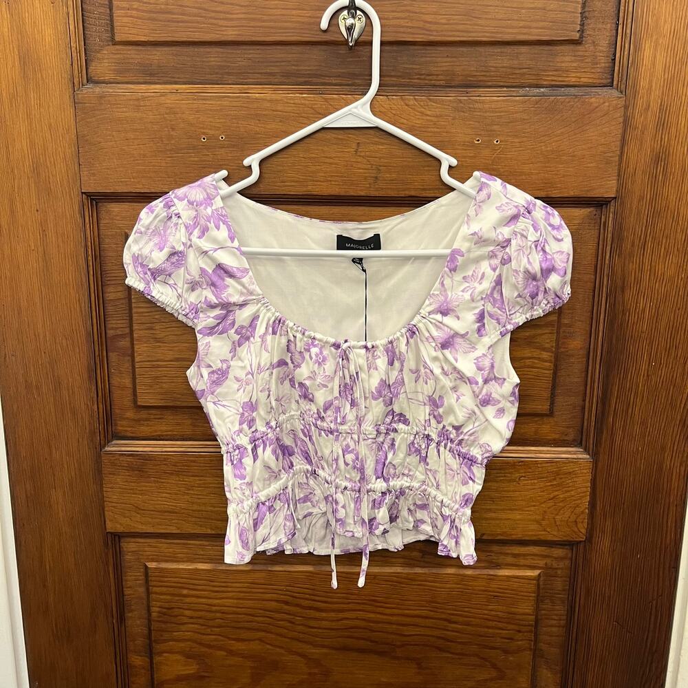 MAJORELLE Pegasus Top in Purple Riviera NWT's sz XS $125 Women's
